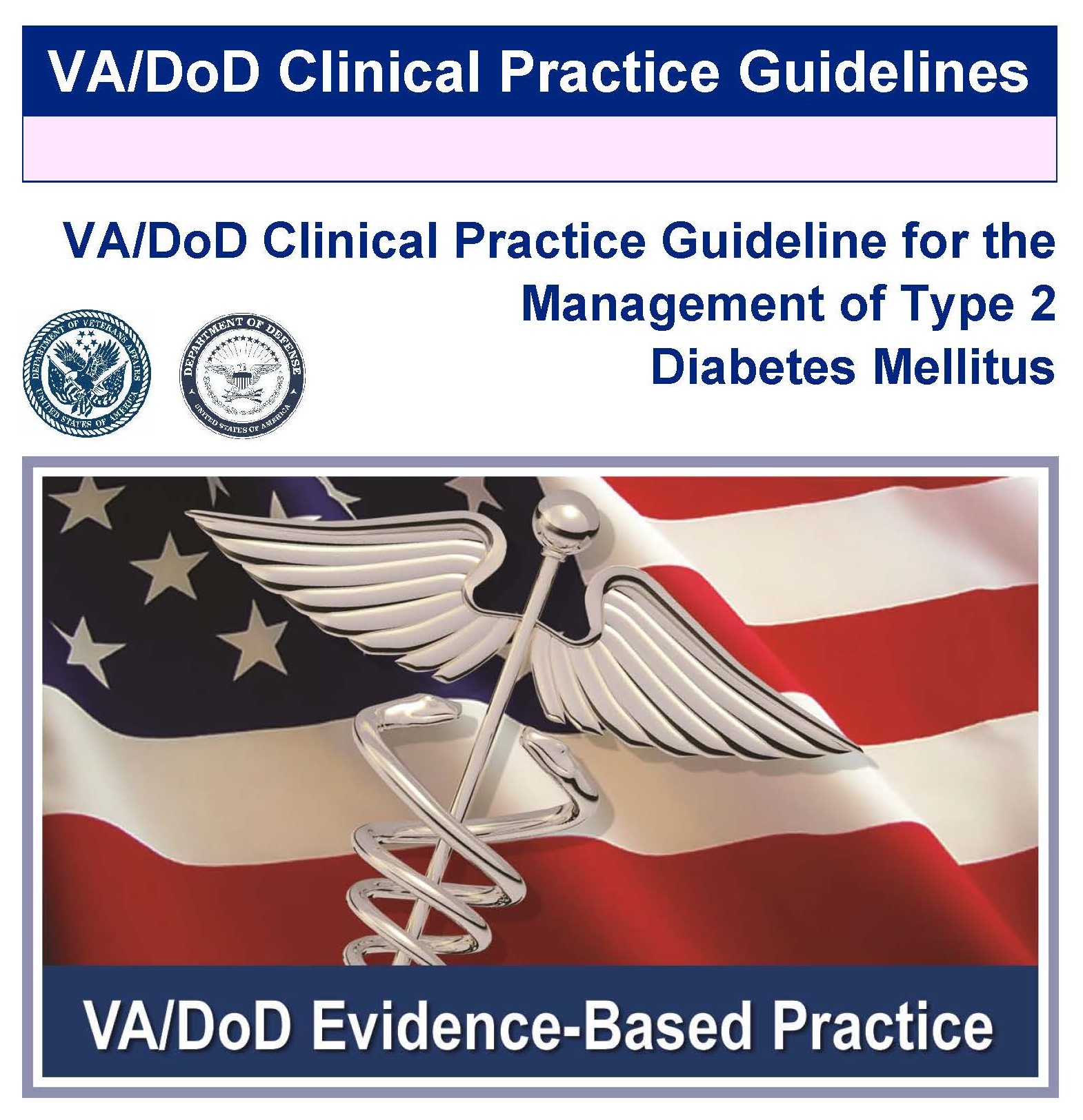 Image of the cover of the VA/DOD Clinical Practice Guideline Management of Diabetes Mellitus
